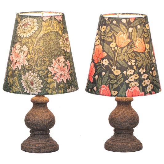 Green Floral Accent Lamp