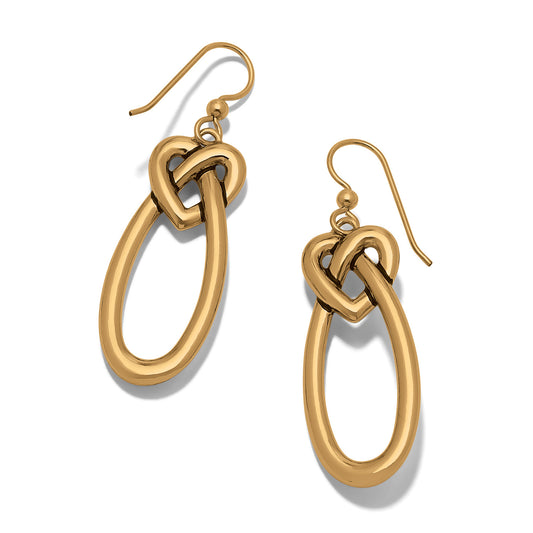 Interlok Linked Hearts French Wire Earrings
