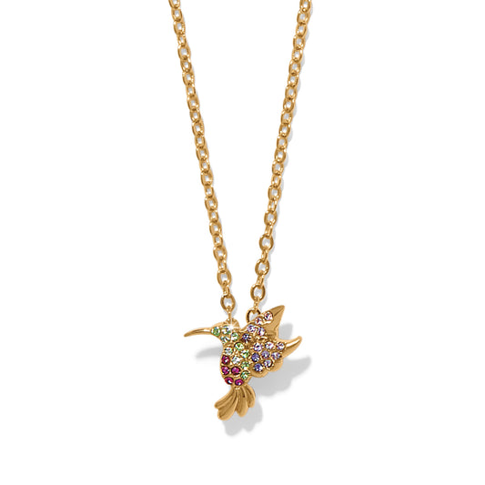 Enchanting Gem Hummingbird Necklace